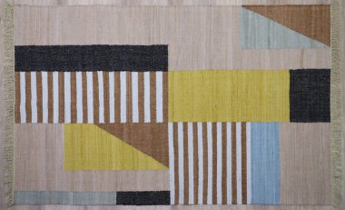 Kilim el yapımı orijinal halı, yüksek çözünürlüklü trend desenli halılar ve renkler                            