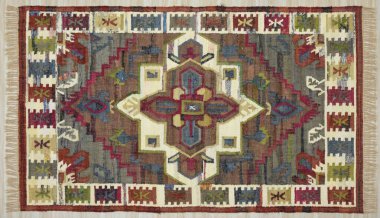 Kilim el yapımı orijinal halı, yüksek çözünürlüklü trend desenli halılar ve renkler                            