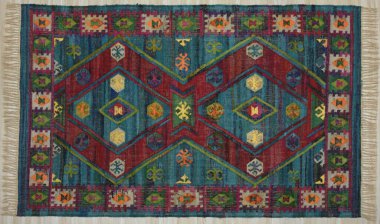 Kilim el yapımı orijinal halı, yüksek çözünürlüklü trend desenli halılar ve renkler                            