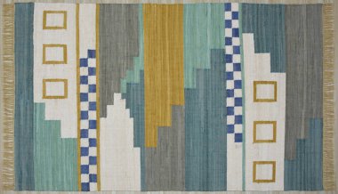 Kilim el yapımı orijinal halı, yüksek çözünürlüklü trend desenli halılar ve renkler                            