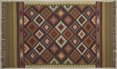 Kilim el yapımı orijinal halı, yüksek çözünürlüklü trend desenli halılar ve renkler                            