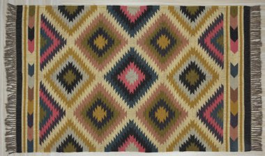Kilim el yapımı orijinal halı, yüksek çözünürlüklü trend desenli halılar ve renkler                            