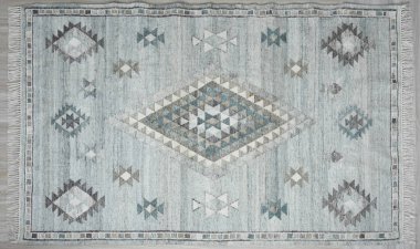 Kilim el yapımı orijinal halı, yüksek çözünürlüklü trend desenli halılar ve renkler                            