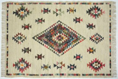 Kilim el yapımı orijinal halı, yüksek çözünürlüklü trend desenli halılar ve renkler                            