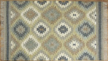 Kilim el yapımı orijinal halı, yüksek çözünürlüklü trend desenli halılar ve renkler                            