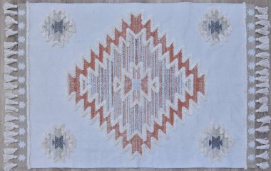 Kilim el yapımı orijinal halı, yüksek çözünürlüklü trend desenli halılar ve renkler                            