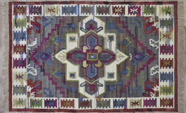 Kilim el yapımı orijinal halı, yüksek çözünürlüklü trend desenli halılar ve renkler                            