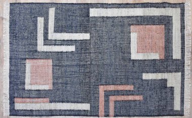 Kilim el yapımı orijinal halı, yüksek çözünürlüklü trend desenli halılar ve renkler                            
