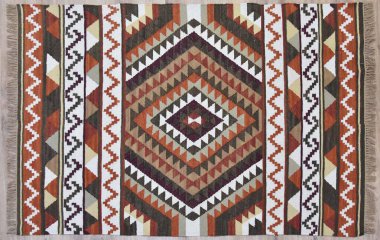 Kilim el yapımı orijinal halı, yüksek çözünürlüklü trend desenli halılar ve renkler                            