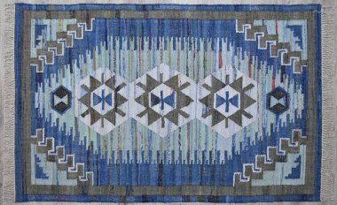 Kilim el yapımı orijinal halı, yüksek çözünürlüklü trend desenli halılar ve renkler                            