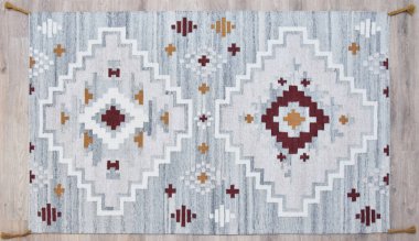 Kilim el yapımı orijinal halı, yüksek çözünürlüklü trend desenli halılar ve renkler                            