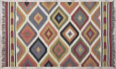 Kilim el yapımı orijinal halı, yüksek çözünürlüklü trend desenli halılar ve renkler                            