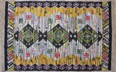 Kilim el yapımı orijinal halı, yüksek çözünürlüklü trend desenli halılar ve renkler                            