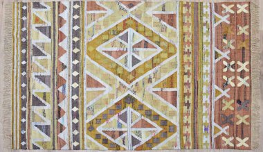 Kilim el yapımı orijinal halı, yüksek çözünürlüklü trend desenli halılar ve renkler                            