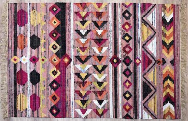 Kilim el yapımı orijinal halı, yüksek çözünürlüklü trend desenli halılar ve renkler                            