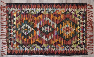 Kilim el yapımı orijinal halı, yüksek çözünürlüklü trend desenli halılar ve renkler                            