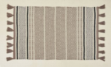 El örgüsü örülmüş ve örülmüş halı, yüksek çözünürlüklü moda desenleri ve renkleri olan halılar