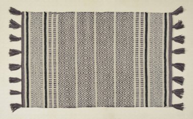 El örgüsü örülmüş ve örülmüş halı, yüksek çözünürlüklü moda desenleri ve renkleri olan halılar