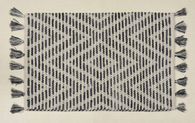 El örgüsü örülmüş ve örülmüş halı, yüksek çözünürlüklü moda desenleri ve renkleri olan halılar