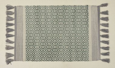 El örgüsü örülmüş ve örülmüş halı, yüksek çözünürlüklü moda desenleri ve renkleri olan halılar