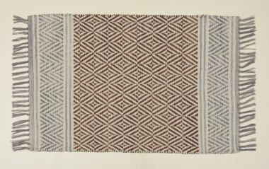 El örgüsü örülmüş ve örülmüş halı, yüksek çözünürlüklü moda desenleri ve renkleri olan halılar