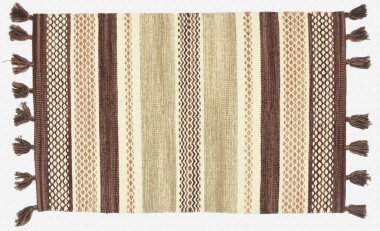 El örgüsü örülmüş ve örülmüş halı, yüksek çözünürlüklü moda desenleri ve renkleri olan halılar