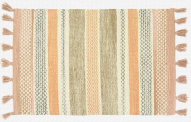 El örgüsü örülmüş ve örülmüş halı, yüksek çözünürlüklü moda desenleri ve renkleri olan halılar