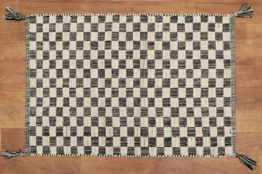 El örgüsü örülmüş ve örülmüş halı, yüksek çözünürlüklü moda desenleri ve renkleri olan halılar