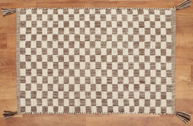 El örgüsü örülmüş ve örülmüş halı, yüksek çözünürlüklü moda desenleri ve renkleri olan halılar