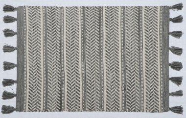 El örgüsü örülmüş ve örülmüş halı, yüksek çözünürlüklü moda desenleri ve renkleri olan halılar