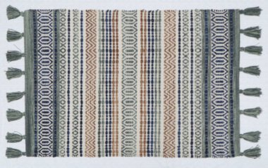 El örgüsü örülmüş ve örülmüş halı, yüksek çözünürlüklü moda desenleri ve renkleri olan halılar