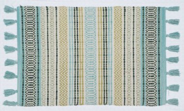 El örgüsü örülmüş ve örülmüş halı, yüksek çözünürlüklü moda desenleri ve renkleri olan halılar