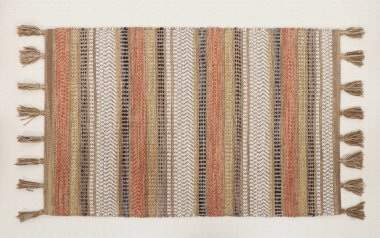 El örgüsü örülmüş ve örülmüş halı, yüksek çözünürlüklü moda desenleri ve renkleri olan halılar