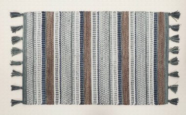 El örgüsü örülmüş ve örülmüş halı, yüksek çözünürlüklü moda desenleri ve renkleri olan halılar