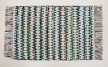 El örgüsü örülmüş ve örülmüş halı, yüksek çözünürlüklü moda desenleri ve renkleri olan halılar