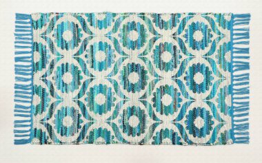 El örgüsü örülmüş ve örülmüş halı, yüksek çözünürlüklü moda desenleri ve renkleri olan halılar