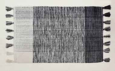 El örgüsü örülmüş ve örülmüş halı, yüksek çözünürlüklü moda desenleri ve renkleri olan halılar