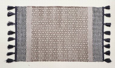 El örgüsü örülmüş ve örülmüş halı, yüksek çözünürlüklü moda desenleri ve renkleri olan halılar