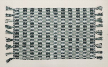 El örgüsü örülmüş ve örülmüş halı, yüksek çözünürlüklü moda desenleri ve renkleri olan halılar