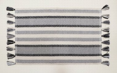 El örgüsü örülmüş ve örülmüş halı, yüksek çözünürlüklü moda desenleri ve renkleri olan halılar