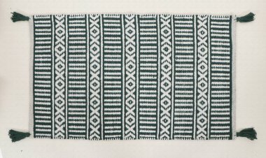 El örgüsü örülmüş ve örülmüş halı, yüksek çözünürlüklü moda desenleri ve renkleri olan halılar