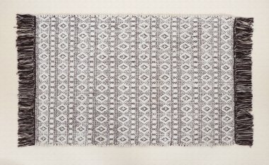 El örgüsü örülmüş ve örülmüş halı, yüksek çözünürlüklü moda desenleri ve renkleri olan halılar