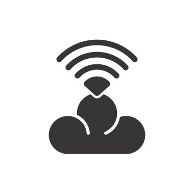 Bulut Wifi Simgesi Sembol Vektörü