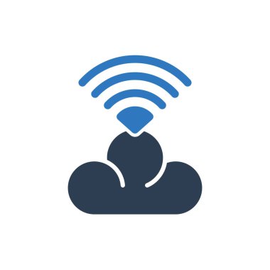 Bulut Wifi Simgesi Sembol Vektörü