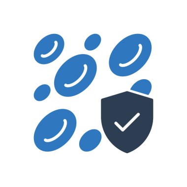 Kan Hücresi Koruma Simgesi Sembol Vektörü