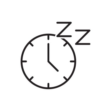 Uyku Zamanı Simgesi Sembol Vektörü