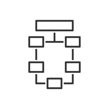 Akış Grafiği Simgesi İmza Sembol Vektörü