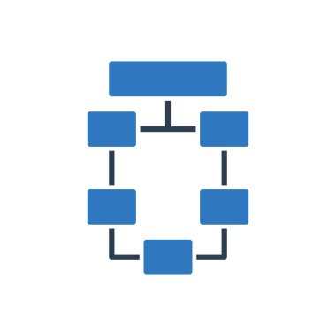 Akış Grafiği Simgesi İmza Sembol Vektörü