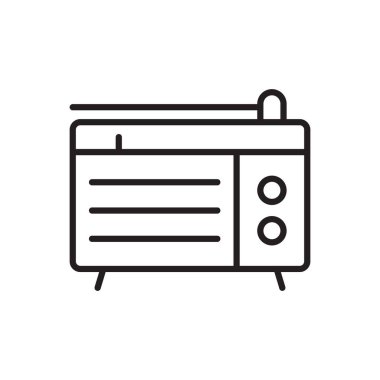 Radyo Aygıtı Simgesi İmza Sembol Vektörü