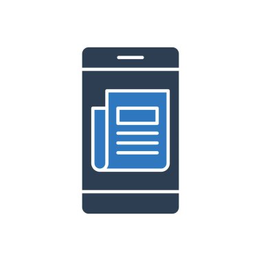 Çevrimiçi Haber Simgesi İmza Sembol Vektörü